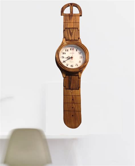 clock wrist watch|large wrist watch wall clock.